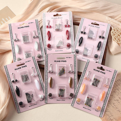 No-Snag Hijab Pin Kit - Magnets, Pearl Clips & Pins