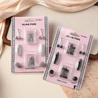 No-Snag Hijab Pin Kit - Magnets, Pearl Clips & Pins