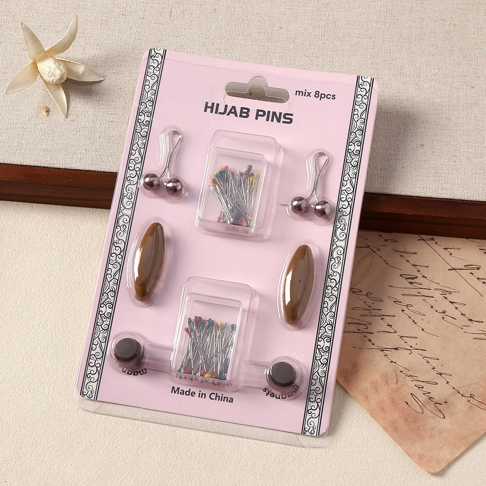 No-Snag Hijab Pin Kit - Magnets, Pearl Clips & Pins