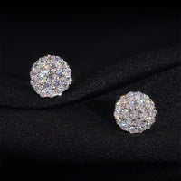 Roveo Pavé Halo Stud Earrings