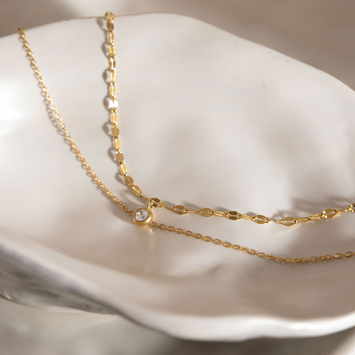 Roveo Layered Sparkle Anklet