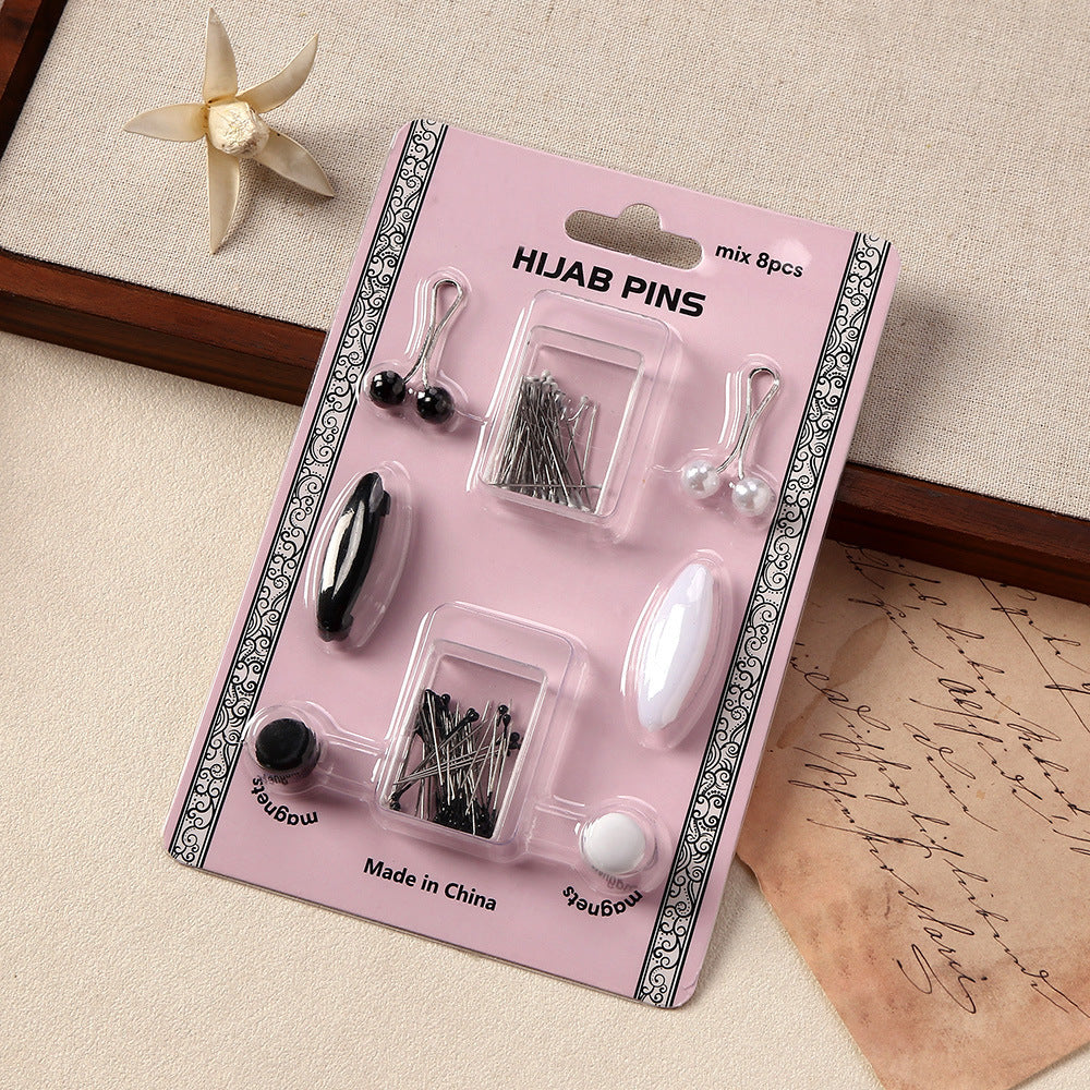 No-Snag Hijab Pin Kit - Magnets, Pearl Clips & Pins