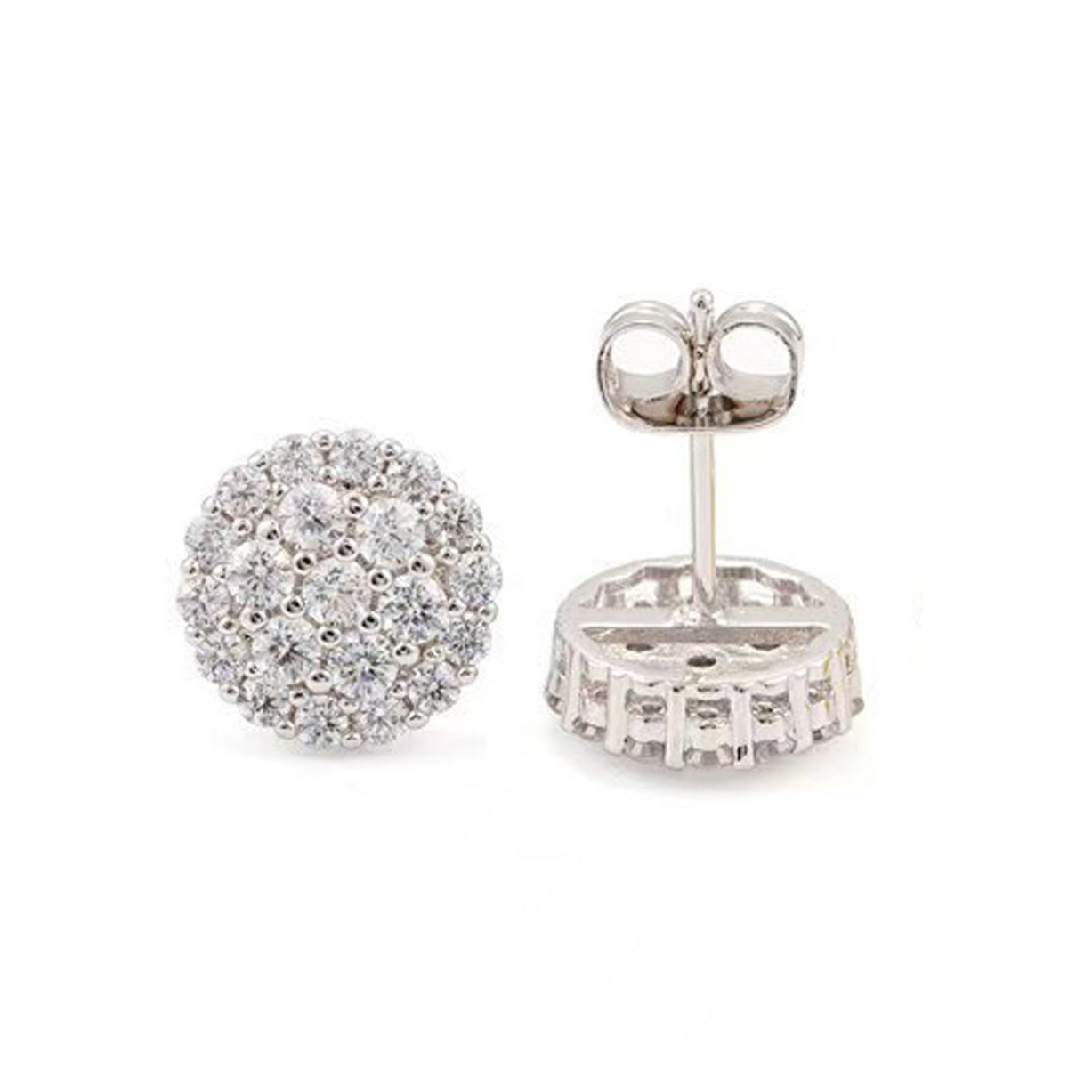 Roveo Pavé Halo Stud Earrings