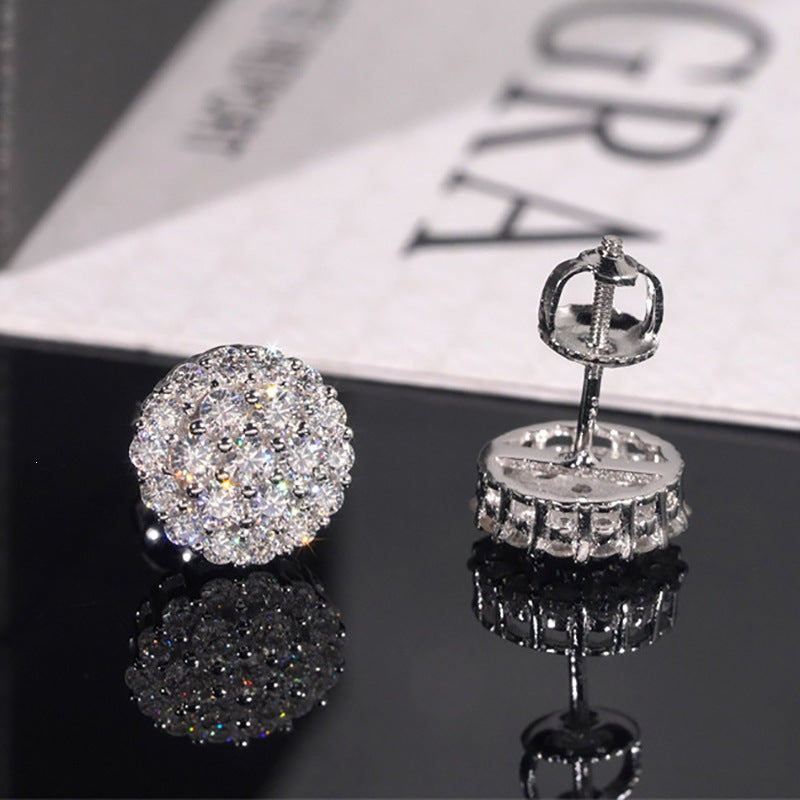 Roveo Pavé Halo Stud Earrings