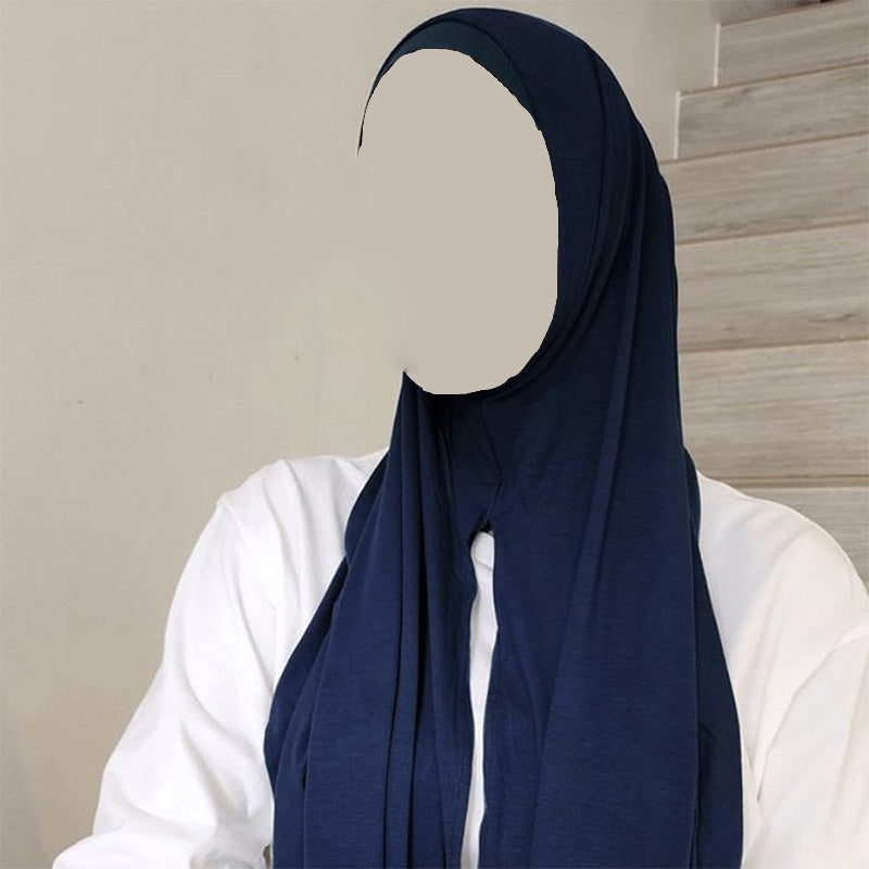 Instant jersey hijab worn in navy