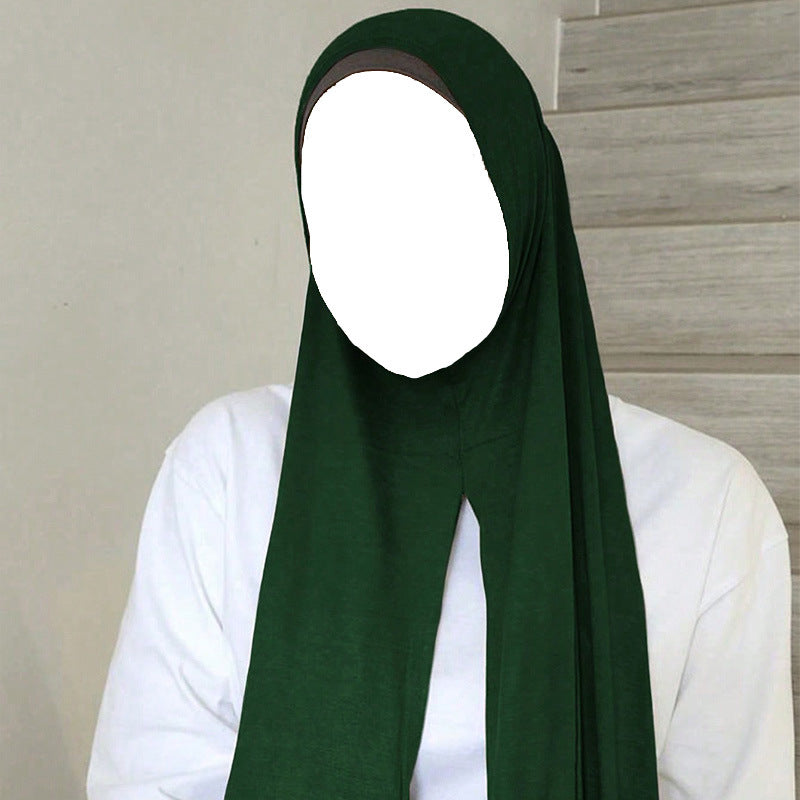 Instant jersey hijab worn in purple