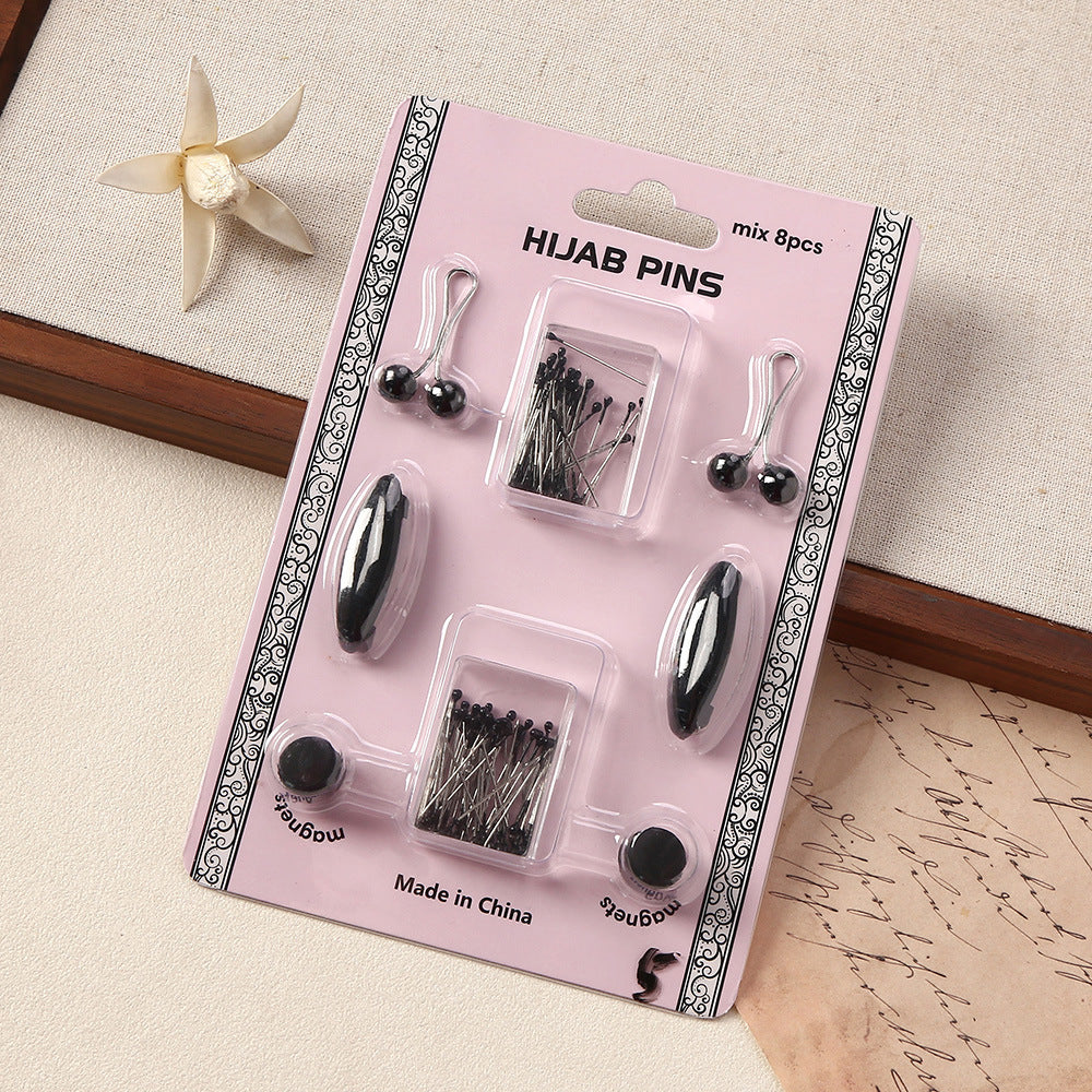 No-Snag Hijab Pin Kit - Magnets, Pearl Clips & Pins