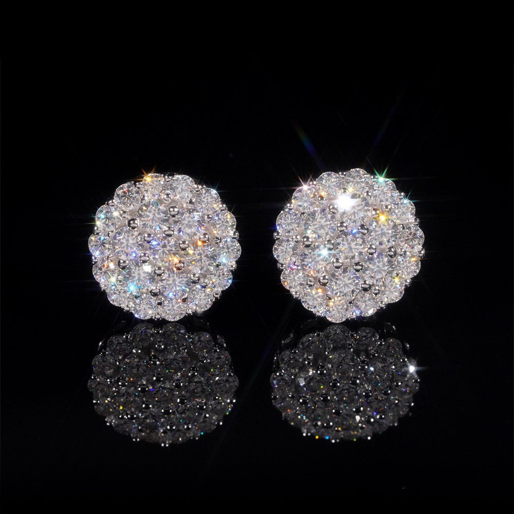 Roveo Pavé Halo Stud Earrings